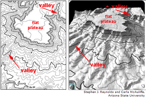 steep slope topographic map